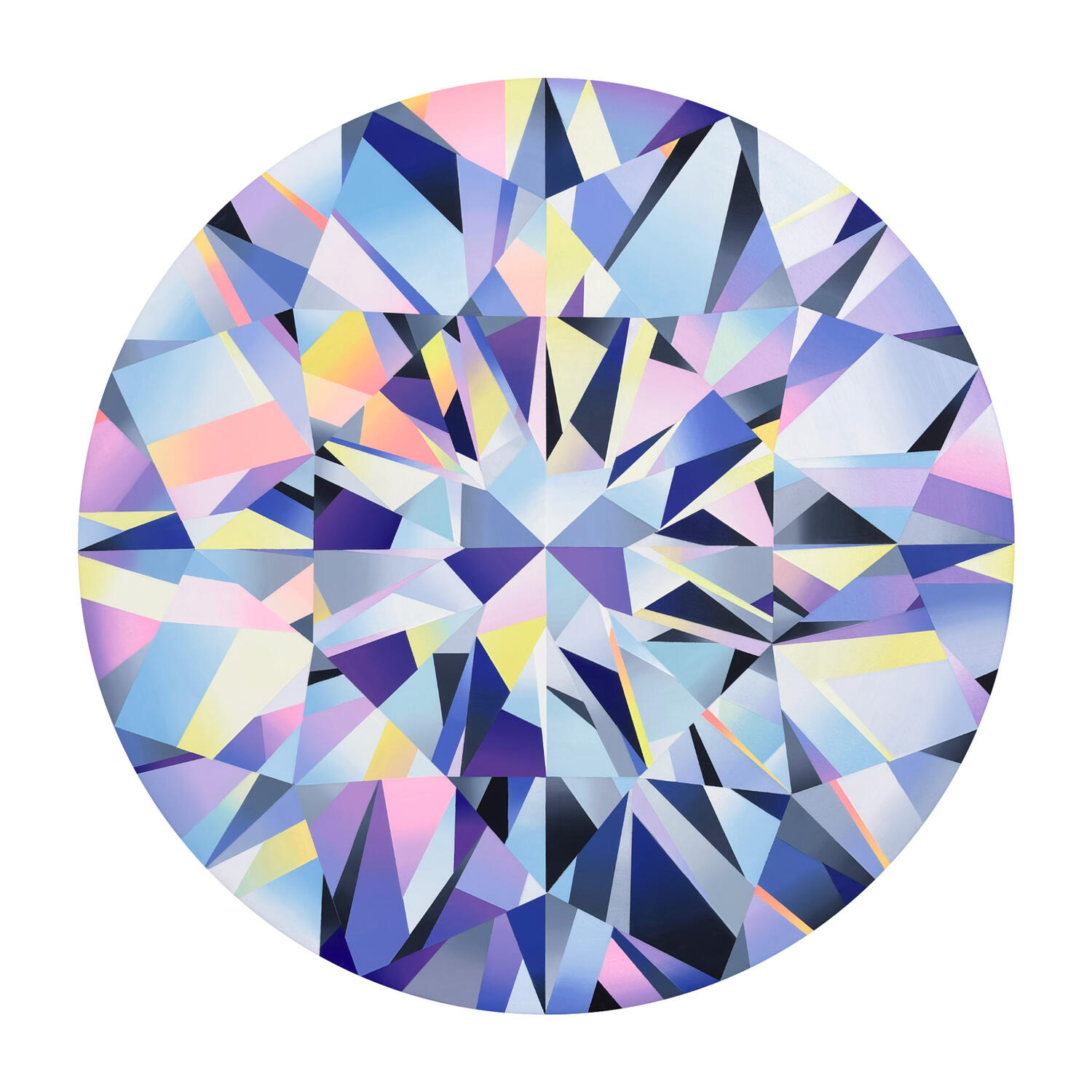 A Map of Light – 24" – acrylic &amp; resin on panel