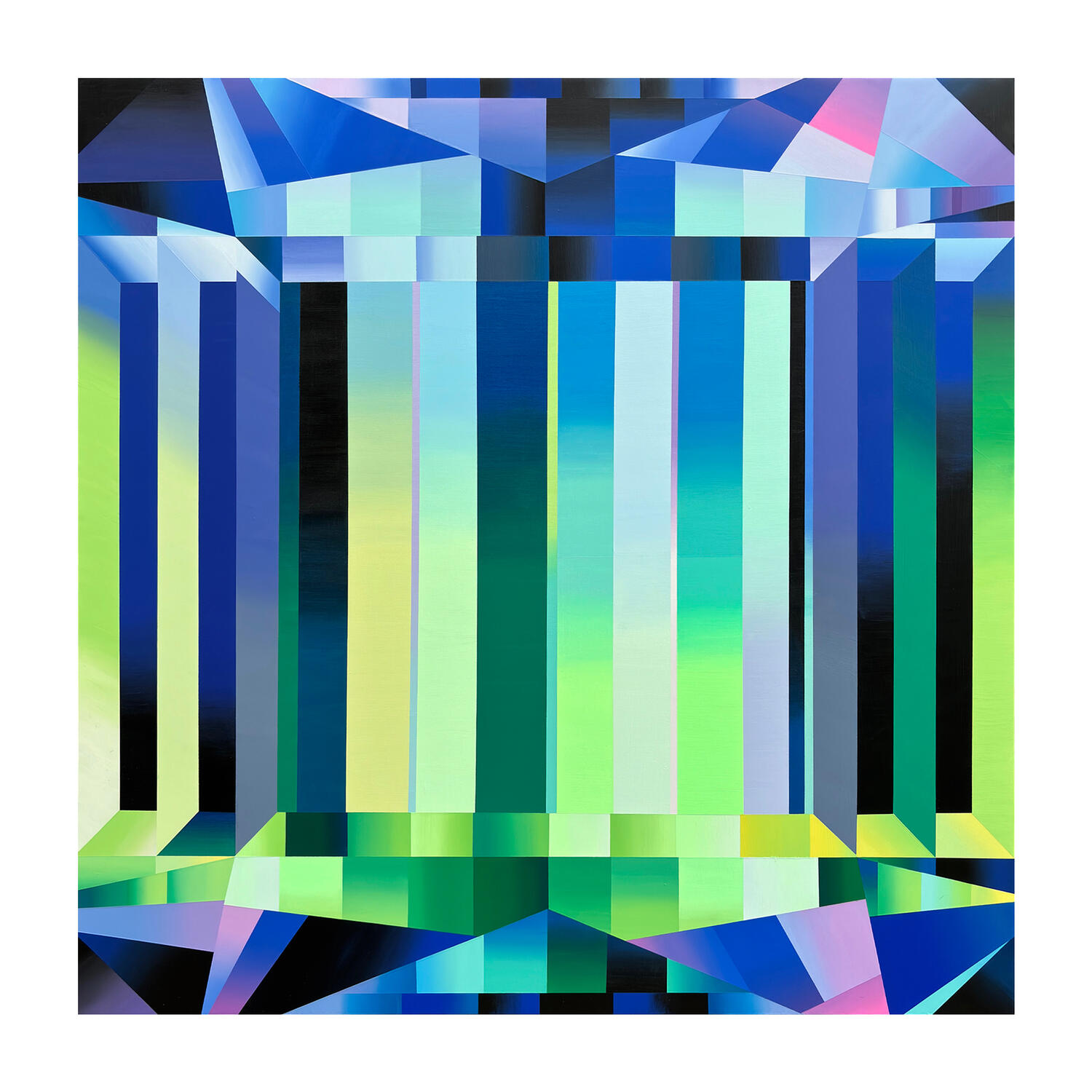 Echo of Rain – 36" x 36" – acrylic on panel