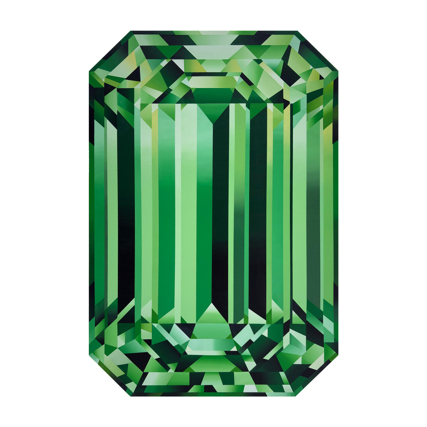 Emerald Echoes – 24" x 36" – acrylic on panel