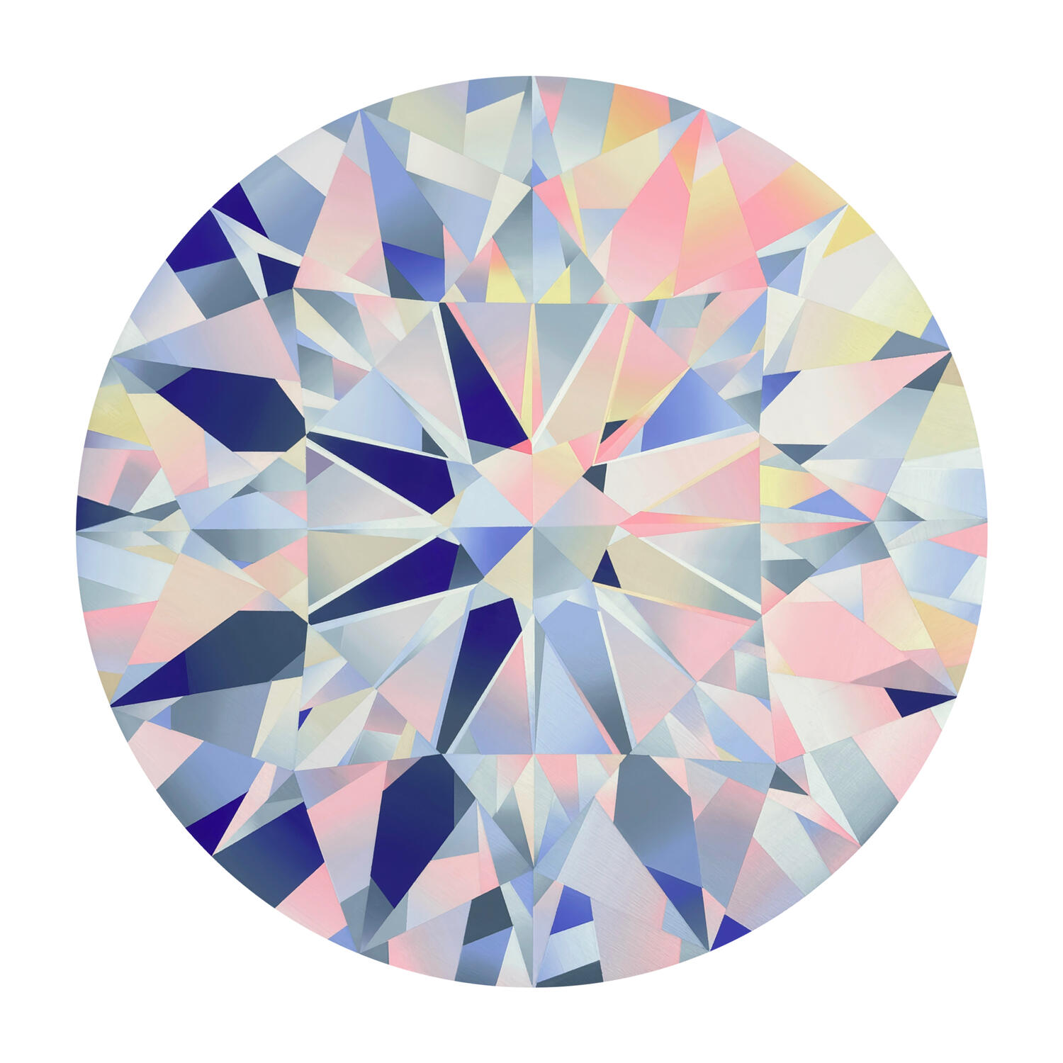 Astral Cut – 24" – acrylic & resin on panel