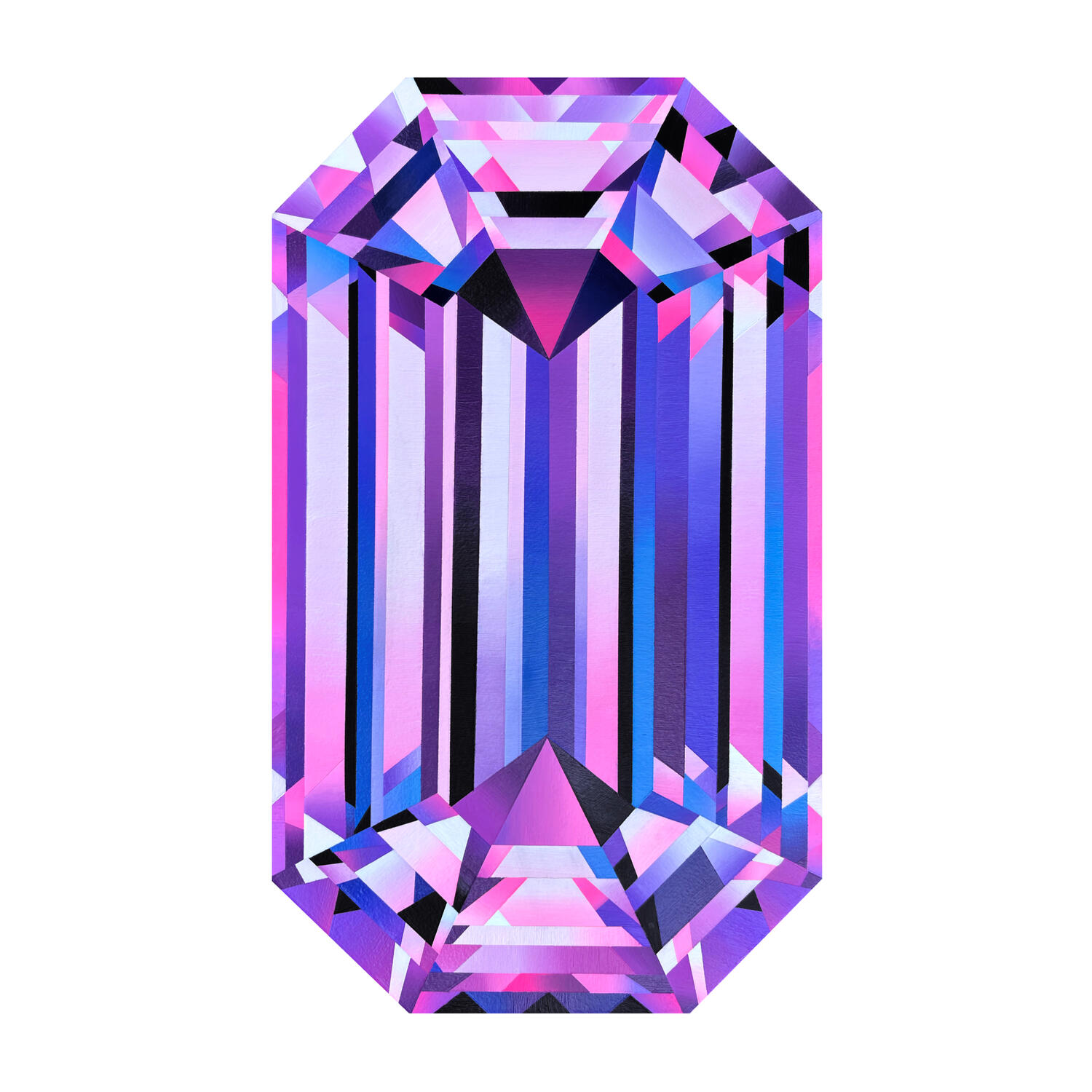 Crown of Night – 10" x 17" – acrylic &amp; resin on panel