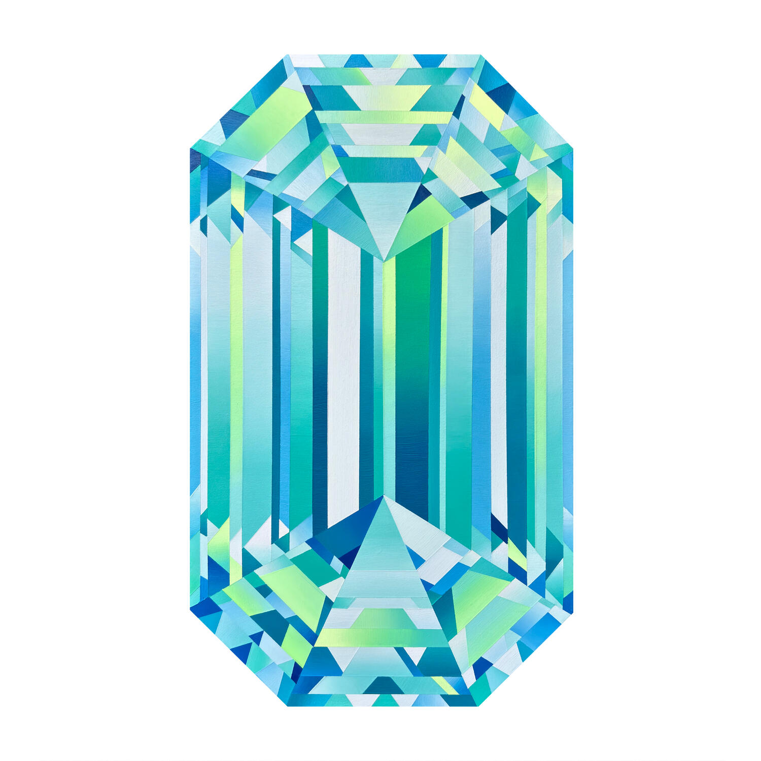 Aqua Mystica – 10" x 17" – acrylic & resin on panel